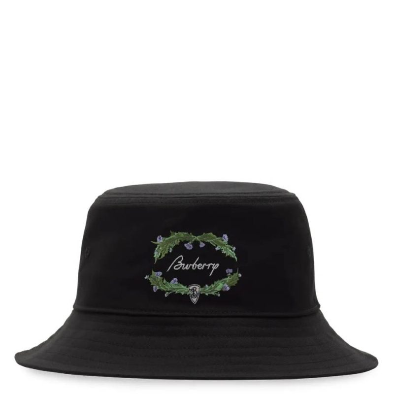 Thistle Logo Embroidered Bucket Hat_Coal
