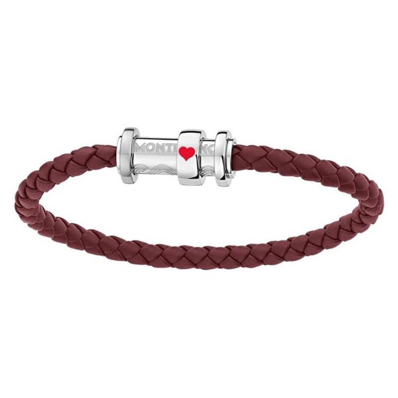 Montblanc Meisterstuck Ace Of Hearts Woven Bracelet_Red