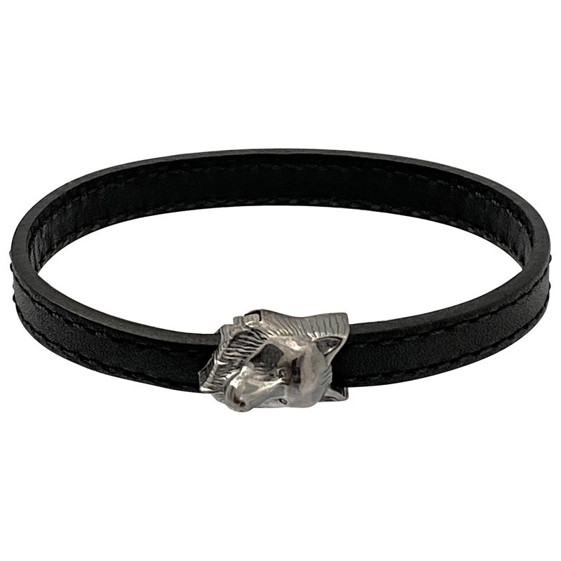 Montblanc Kipling Silver Wolf Bracelet_Black