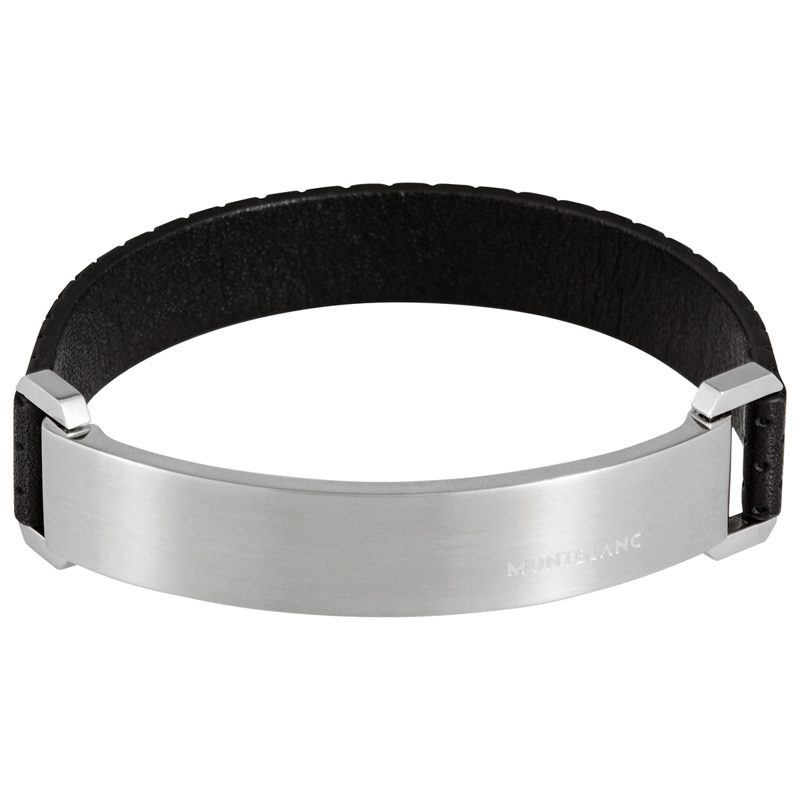Montblanc Urban Spirit Leather Bracelet_Black