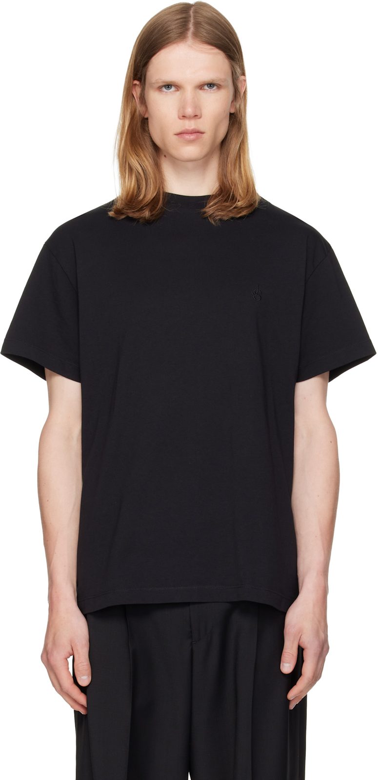 Three-Pack Black Crew-Neck T-shirts 262249M213021