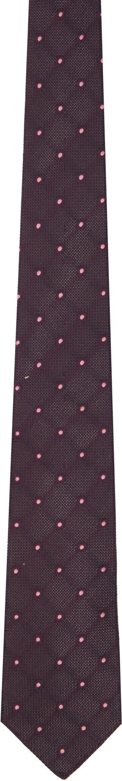 Paul Smith Burgundy Dots Tie 262260M158003