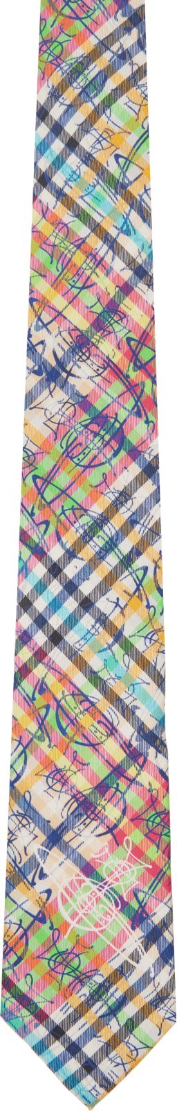 Multicolor 8.5cm Graffiti Orb Tie 261314M158014