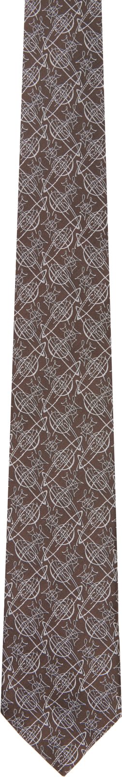 Brown 8.5cm Graffiti ORB' Tie 261314M158011