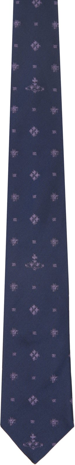 Navy 8.5cm Silk Tie 261314M158000