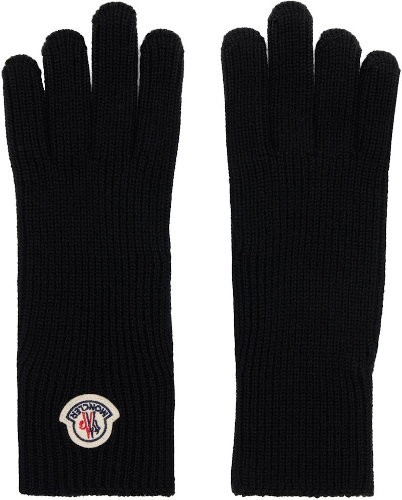 Black Wool Gloves 252111M135005