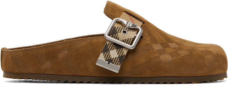 Tan Check Suede Urchin Loafers 262376F121001