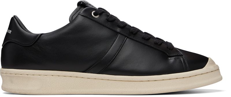 Black Leather Sneakers 262249M237001