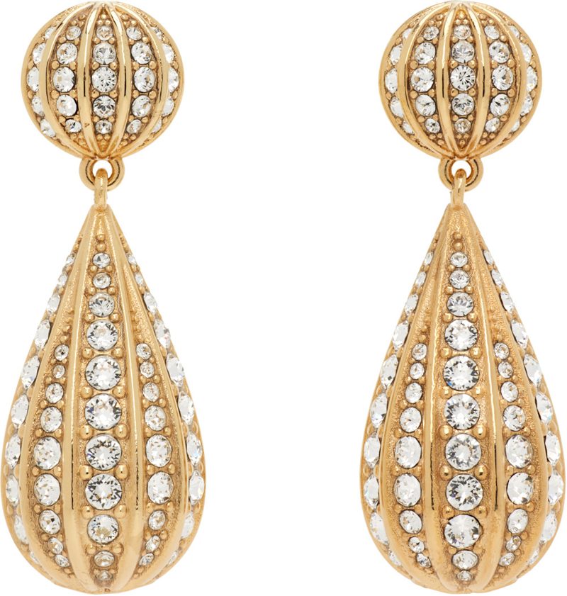 Garavani Poetiques Des Gouttes Metal & Swarovski Crystal Earrings 262807F022005