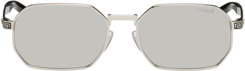 Silver Greca Flow Sunglasses 262404M134021