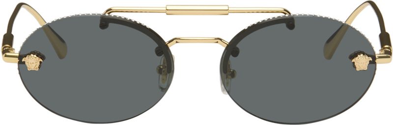 Gold Medusa Sunglasses 262404M134024