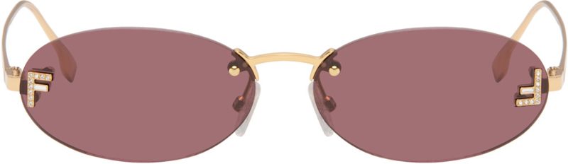 Gold [펜디] First Crystal Sunglasses 262693F005028