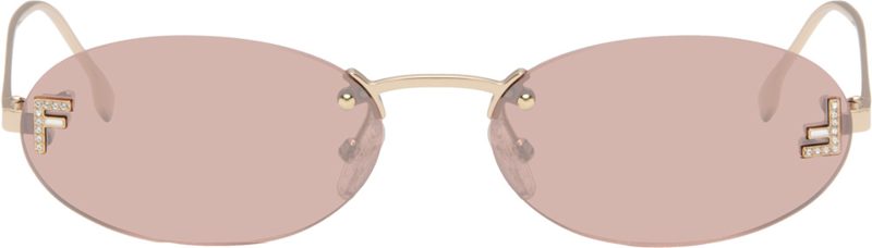 Gold [펜디] First Crystal Sunglasses 262693F005026