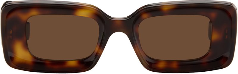 Brown Rectangular Sunglasses 262677F005044