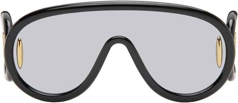Black Wave Mask Sunglasses 262677F005043