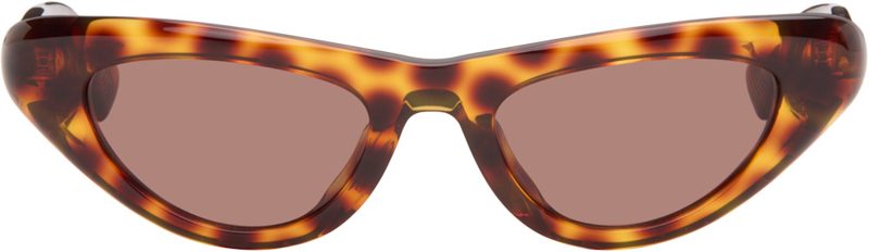 Brown Curvy Sunglasses 262798F005007