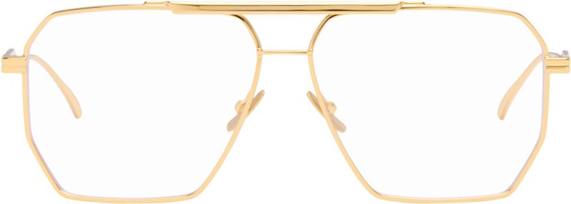 Gold Classic Aviator Glasses 261798F004006