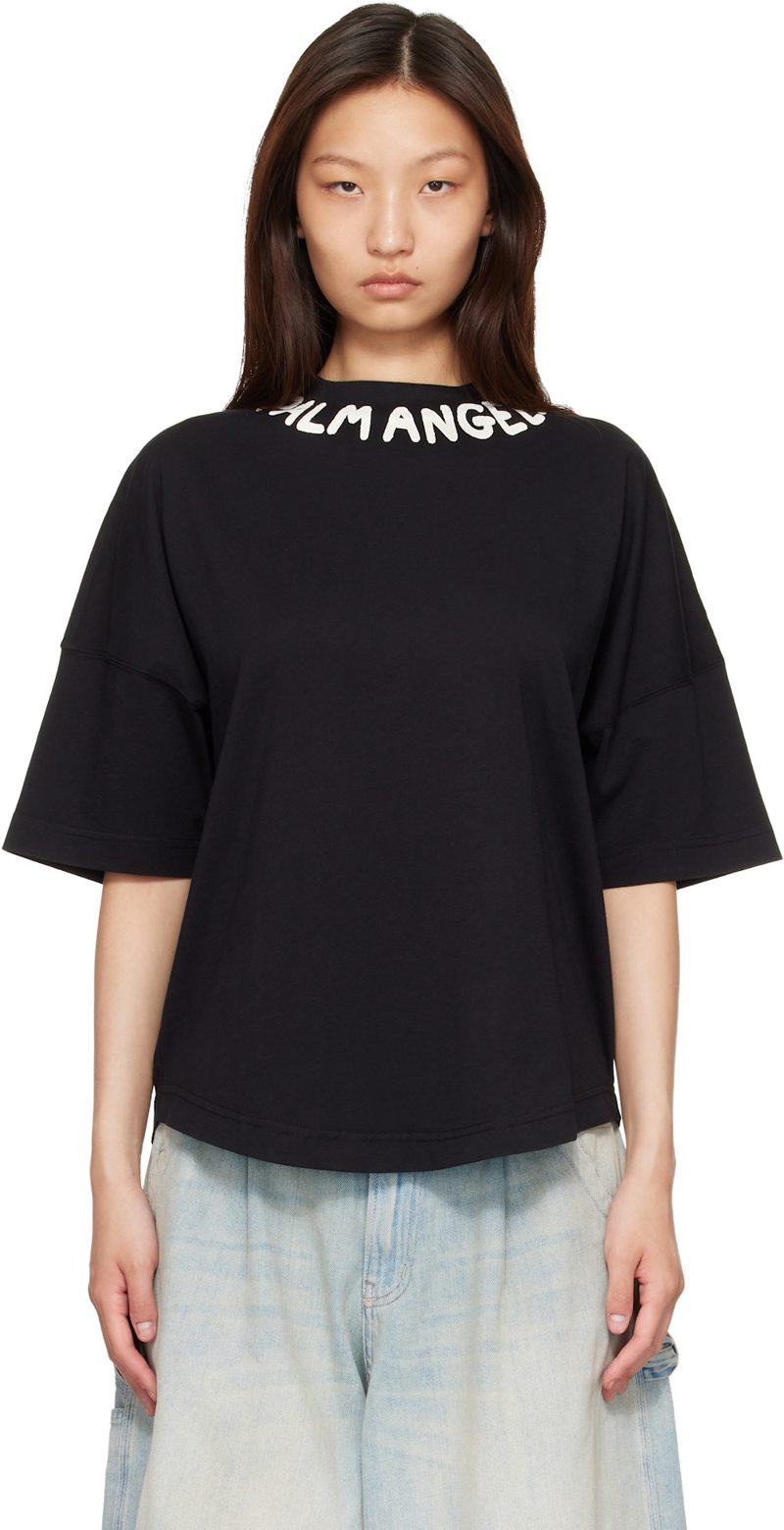 Black Neck Logo Over T-Shirt 261695F110007