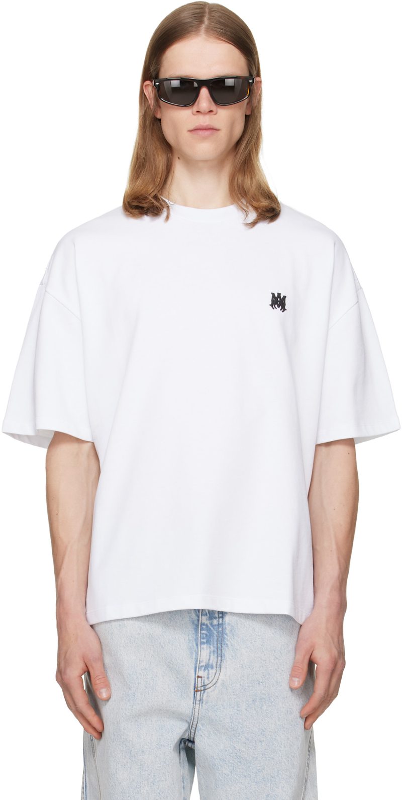 White MA Skater T-shirt 262886M213019