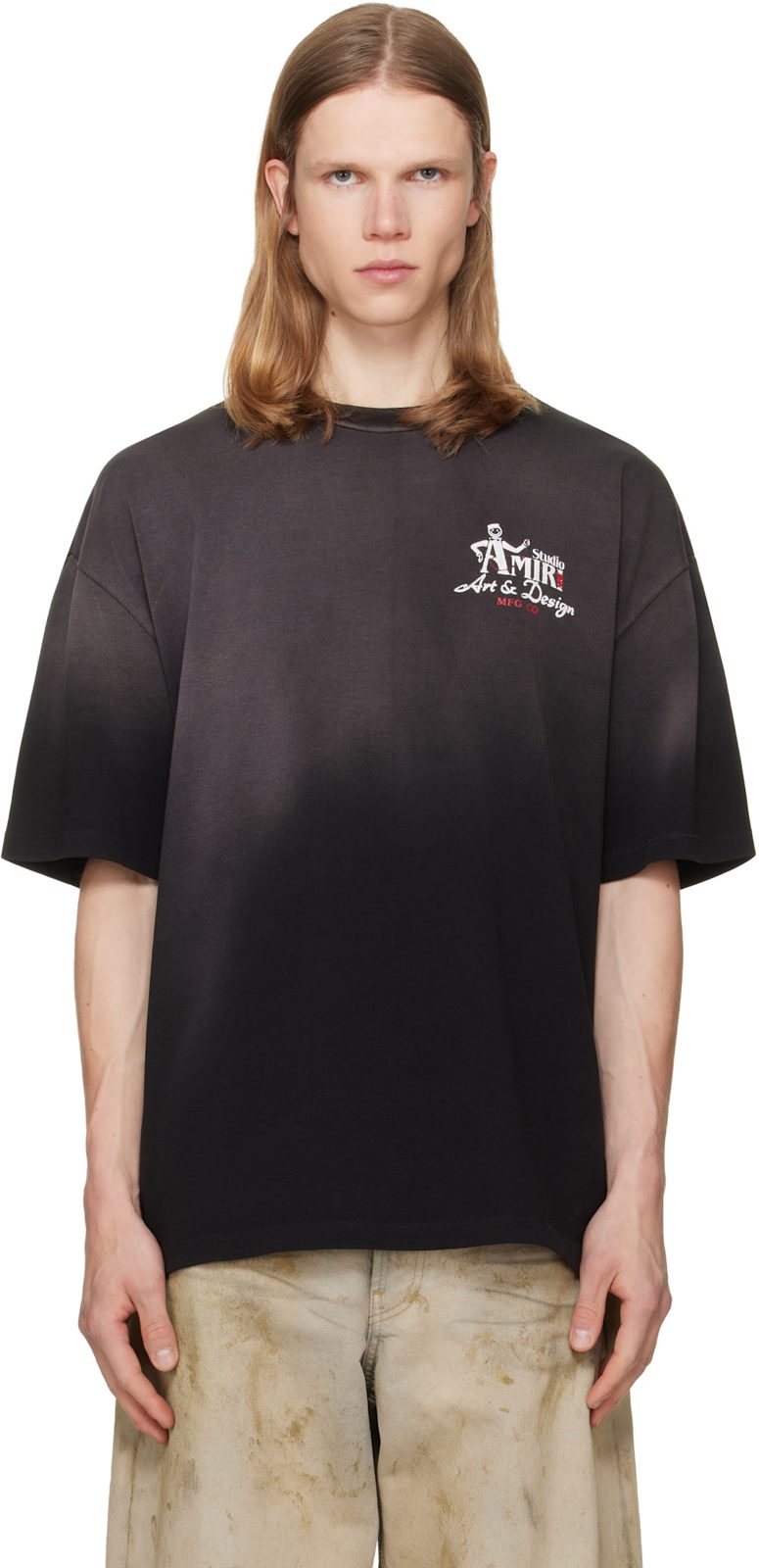 Black [아미리] Studio Skate T-shirt 262886M213010