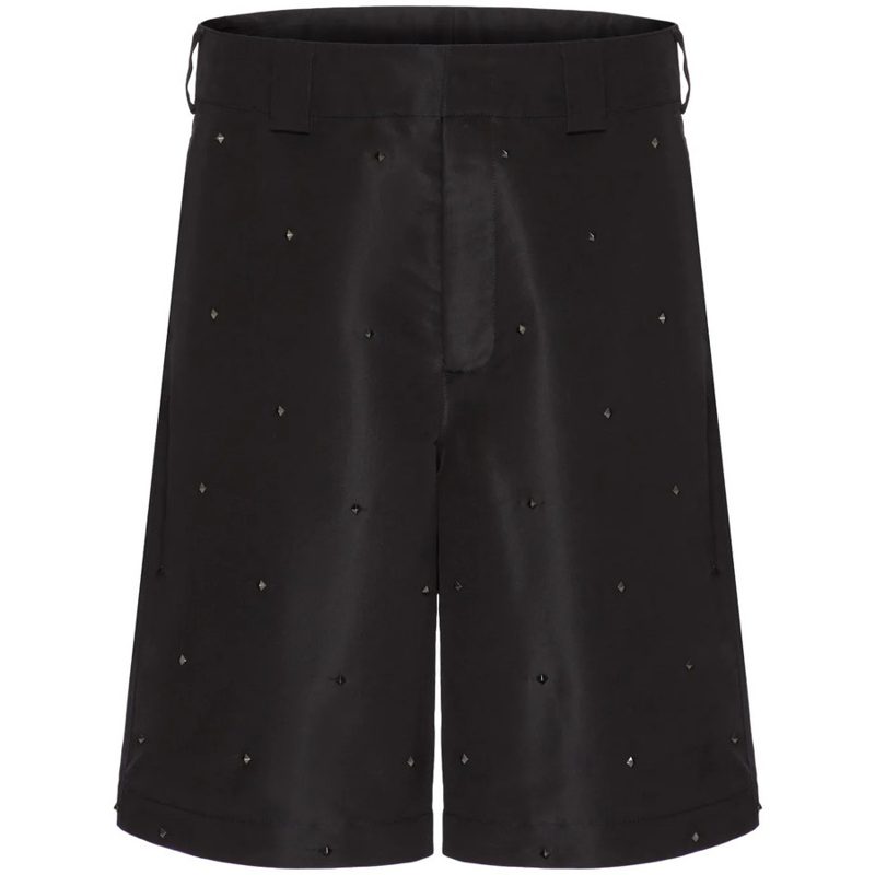 Garavani Garavani Rockstud-Embellished Shorts_Black