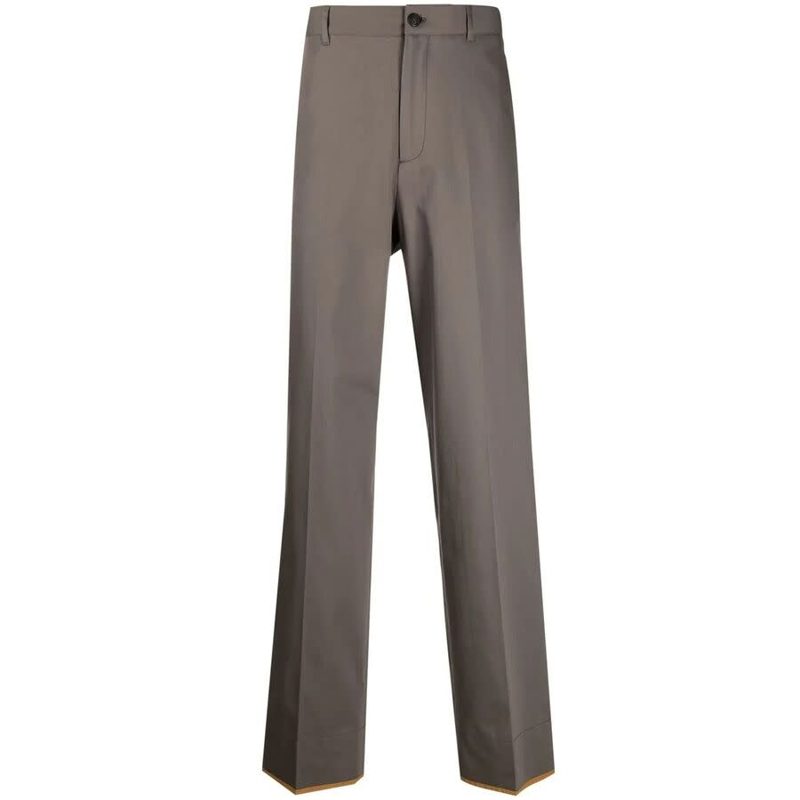 Straight-Leg Tailored Trousers_Brown