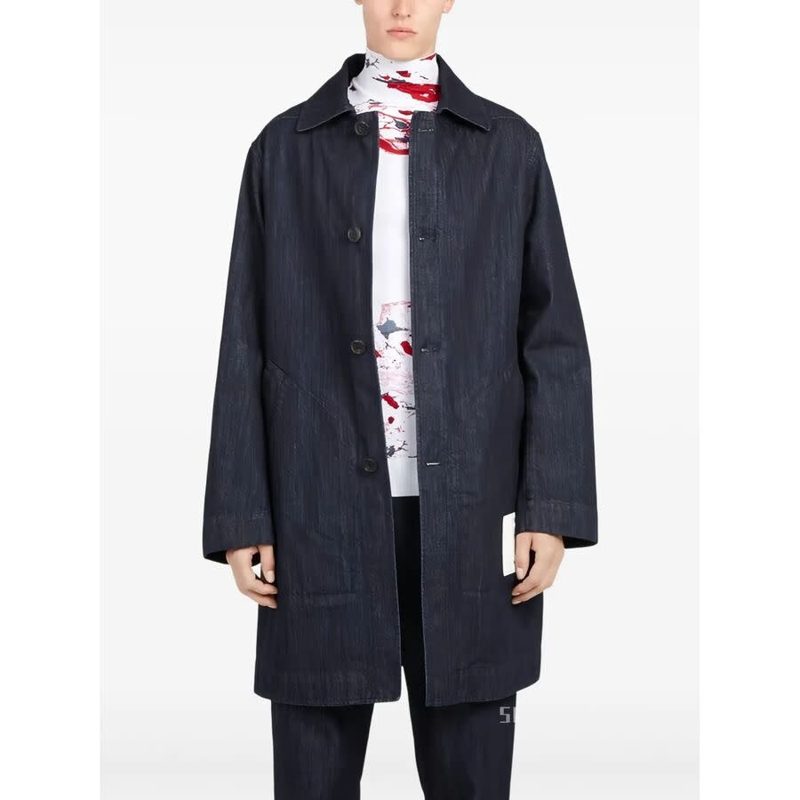 Denim Buttoned Coat_Blue