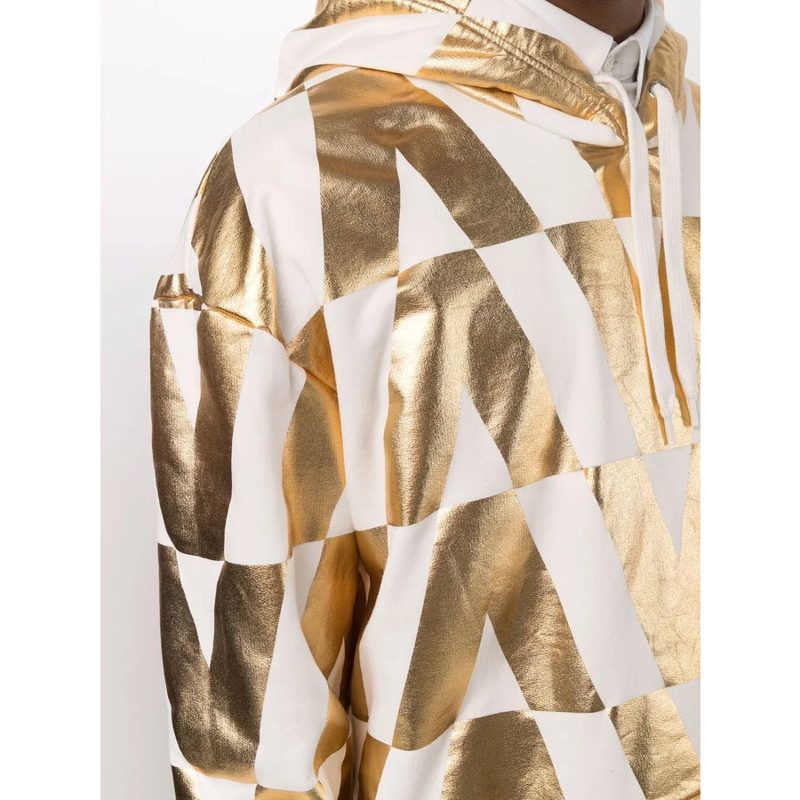 Garavani Monogram-Print Hoodie_White