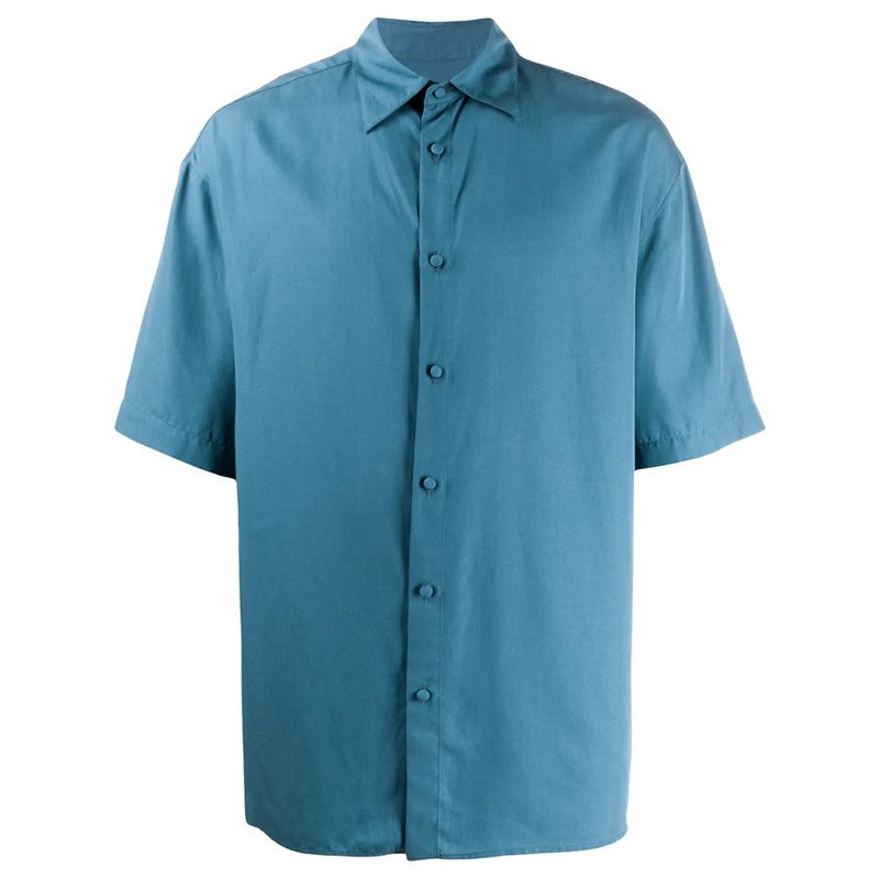 Garavani Garavani Short-Sleeved Oversized Shirt_Blue