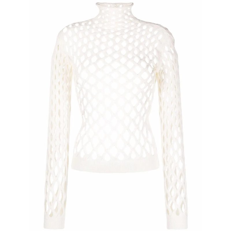 Garavani Garavani Cut-Out Knitted Jumper_White