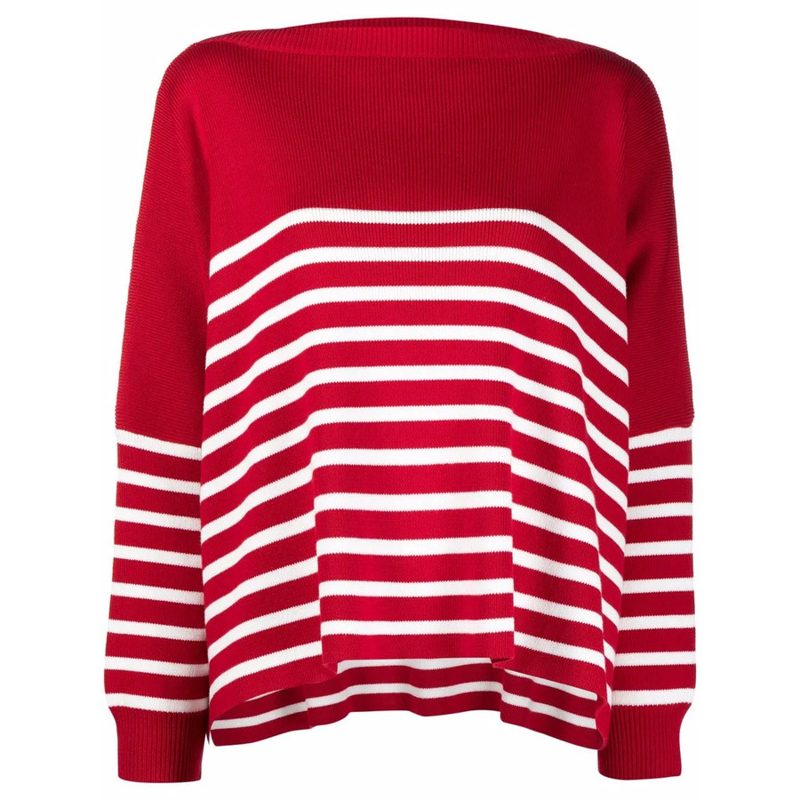 Garavani Horizontal-Stripe Jumper_Red