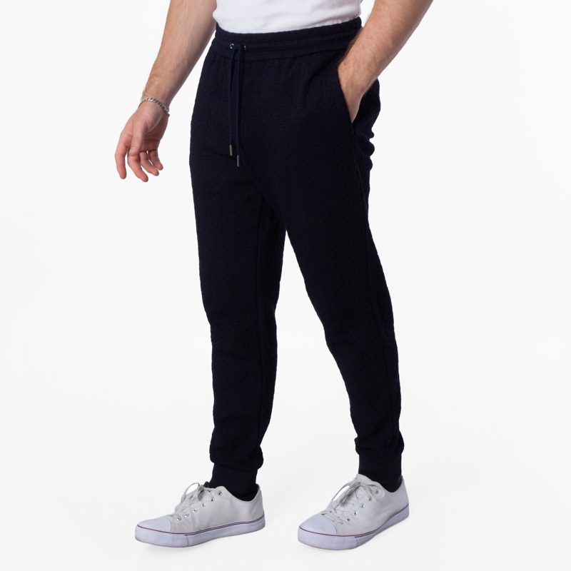 Monogram Jacquard Textured Sweatpants_Ink