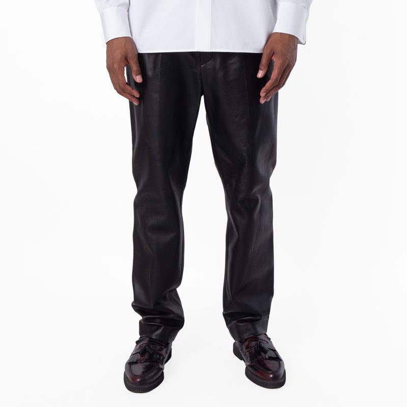 Black Leather Trousers_Black