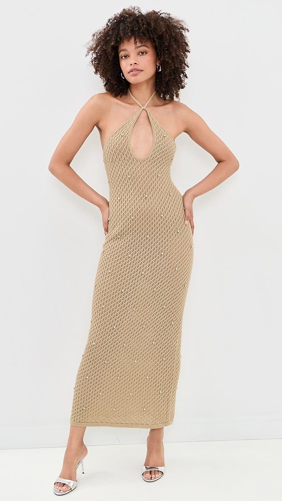 STAUD Isola Maxi Coverup Dress_Natural