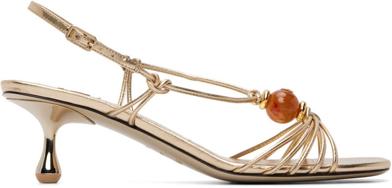 Gold Lova 50 Heeled Sandals 262528F125032