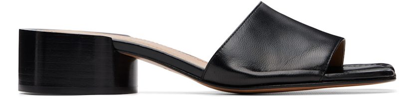 Black Tabi Mule Heeled Sandals 262168F125004