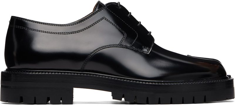 Black Tabi Lace-Up Derbys 262168M225006