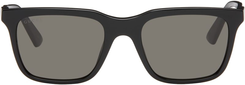 Black Rectangular Sunglasses 262451M134006