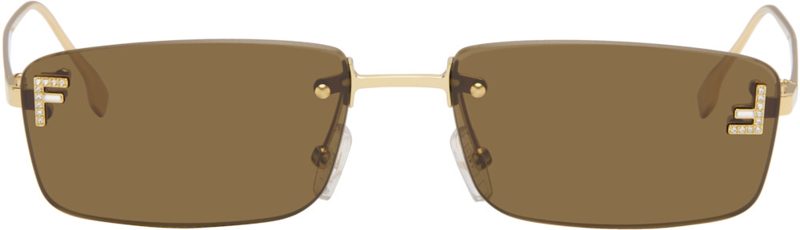 Gold [펜디] First Crystal Sunglasses 262693M134028