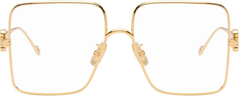 Gold Square Glasses 262677M133014