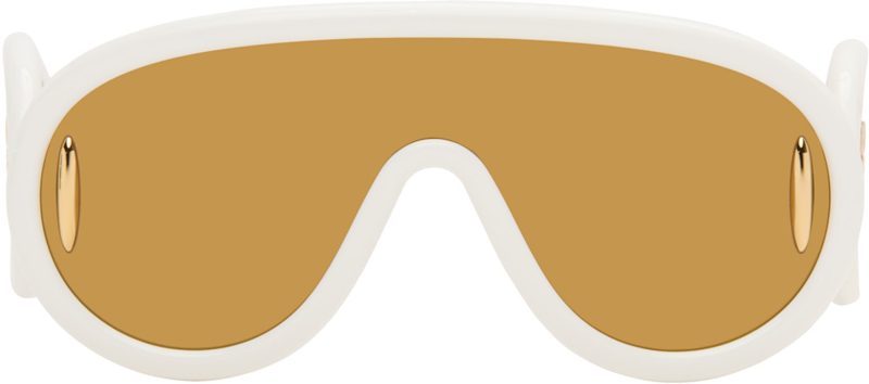 White Wave Mask Sunglasses 262677M134037