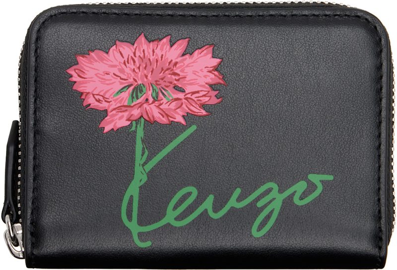 Black [겐조] Paris Tulip Zip Wallet 262387M164001