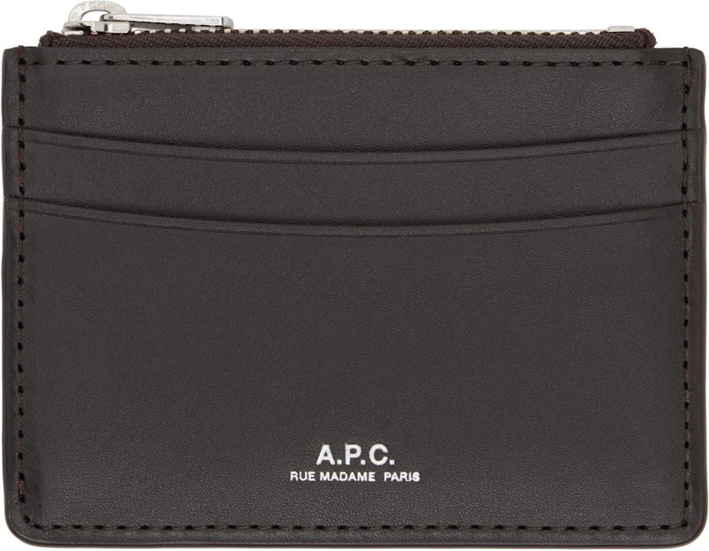 Brown Paris Card Holder 262252M163004