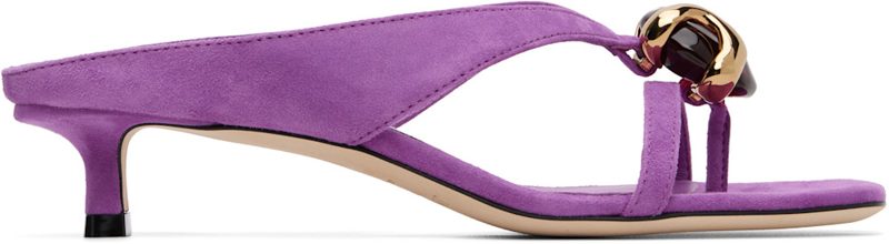 Purple Emeri Stone 35 Heeled Sandals 262528F124004