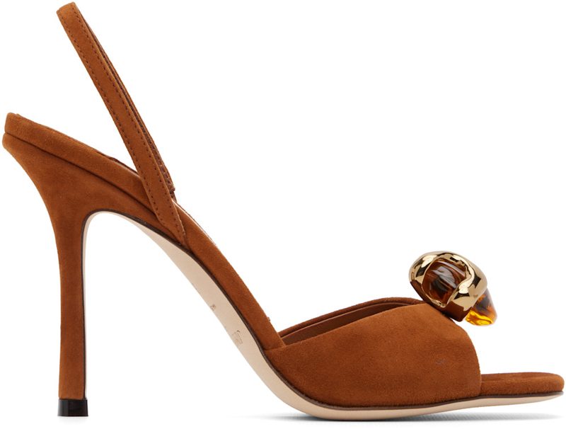 Tan Emani 100 Heeled Sandals 262528F125022