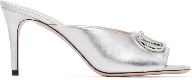 Garavani Silver VLogo Signature Heeled Sandals 262807F125006