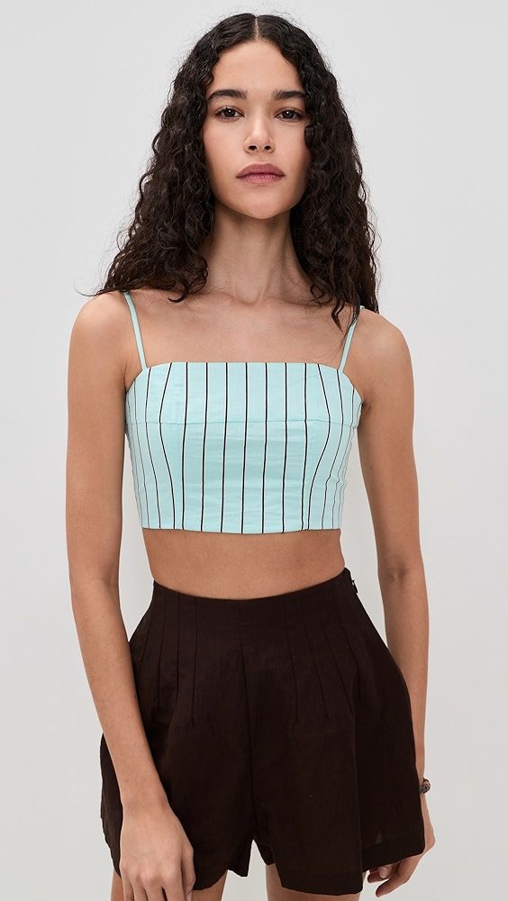 STAUD Federico Tank_Pool Stripe