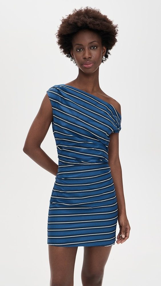 STAUD Phare Mini Dress_Echo Stripe