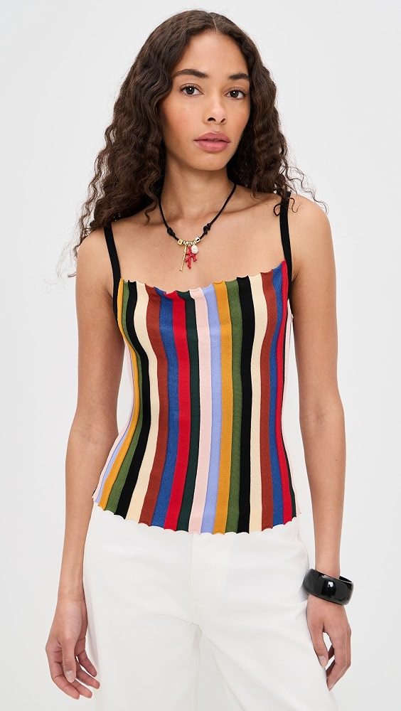 STAUD Skye Tank_Artist Stripe