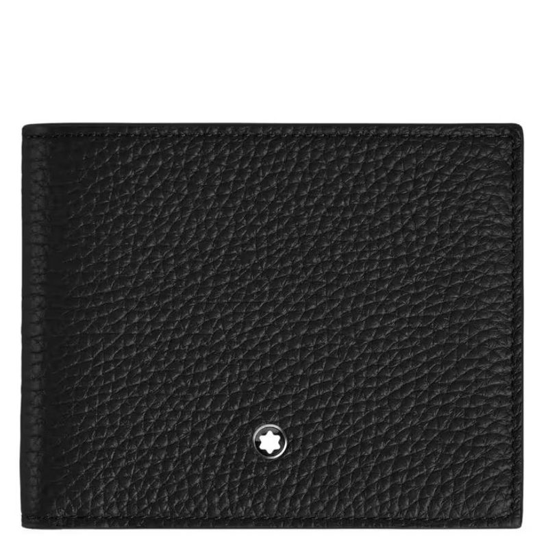 Montblanc Grain Leather 4cc Wallet With Coin Case_Black